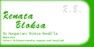 renata bloksa business card